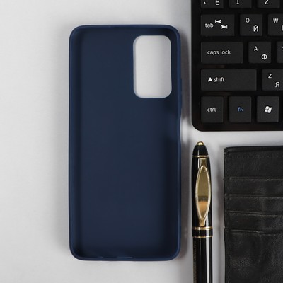 Чехол PERO, для телефона Xiaomi Poco M4 Pro, силиконовый, синий