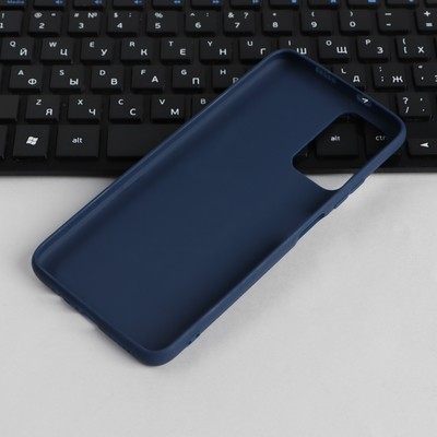 Чехол PERO, для телефона Xiaomi Poco M4 Pro, силиконовый, синий