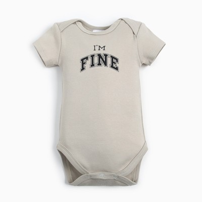 Боди детское «Крошка Я» Street style, рост 80-86 см, бежевое