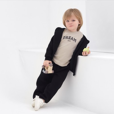 Лонгслив детский «Крошка Я» Street style, рост 80-86 см, бежевый