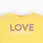 Футболка с длинным рукавом Крошка Я Flower, рост 74-80 см, жёлтая - Фото 2