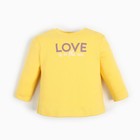 Футболка с длинным рукавом Крошка Я Flower, рост 80-86 см, жёлтая - Фото 1