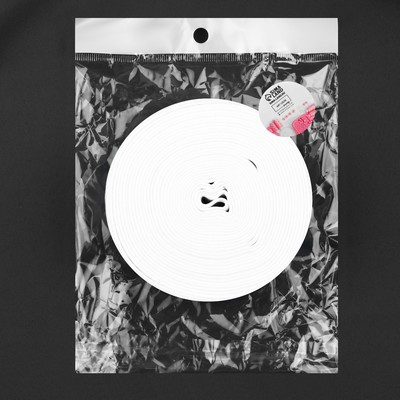 Резинка тканая, мягкая, 37 мм, 4.5±1 м, белая, чёрная