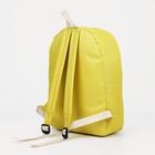 Набор рюкзак школьный на молнии из текстиля, косметичка, пенал, цвет жёлтый - Фото 6