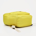 Набор рюкзак школьный на молнии из текстиля, косметичка, пенал, цвет жёлтый - Фото 7