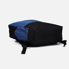 Набор рюкзак мужской на молнии с USB, наружный карман, косметичка, сумка, цвет синий - фото 6874145
