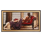 Гобеленовая картина "Девушка на диванчике" 46х87 см - фото 10401242