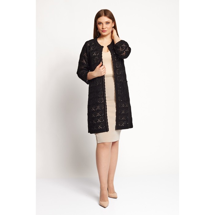 Кардиган женский, размер 56, цвет чёрный 62048