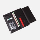 Портмоне мужское без застежки, отдел для купюр, для карт, для монет, цвет коричневый 9472882