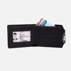 Портмоне мужское на магните, отдел для купюр, для карт, для монет, цвет тёмно-коричневый - фото 22140656