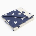 Одеяло байковое Крошка Я "Звёзды" цвет синий, 100х140 см, 100% хлопок, 400г/м2 - фото 10402070