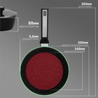 Ковш Magistro Warrior, 2.3 л, d=20 см, h=8.8 см, с крышкой, антипригарное покрытие, индукция, чёрный - Фото 6