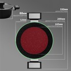 Кастрюля Magistro Warrior, 2.3 л, d=20 см, h=8.8 см, с крышкой, антипригарное покрытие, индукция, алюминий, чёрная - Фото 6