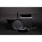 Кастрюля Magistro Warrior, 4 л, d=24 см, h=10.5 см, с крышкой, антипригарное покрытие, индукция, алюминий, чёрная - Фото 9