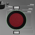 Кастрюля Magistro Warrior, 4 л, d=24 см, h=10.5 см, с крышкой, антипригарное покрытие, индукция, алюминий, чёрная - Фото 6