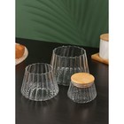 Набор банок стеклянных с бамбуковой крышкой BellaTenero «Эко», 3 предмета, 14×22,5 см - фото 6874920