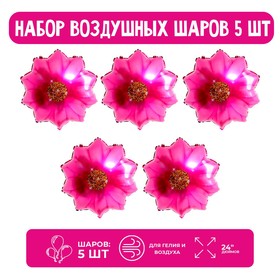 

Набор шар фольгированный 24" "Розовая гербера"; 5 шт.