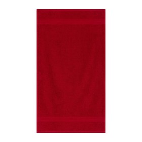 Полотенце махровое с бордюром VISNE, 50×90 см, хлопок 100%, красное