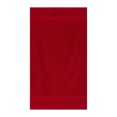 Полотенце махровое с бордюром VISNE, 50×90 см, хлопок 100%, красное