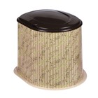 Туалет дачный, h=36 см, без дна, с отверстиями для крепления к полу, бежевый - Фото 2