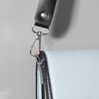 Ручка для сумки из натуральной кожи, регулируемая, с карабинами, 125 ± 2 см × 2,5 см, цвет чёрный/серебряный - Фото 7