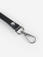 Ручка для сумки из натуральной кожи, регулируемая, с карабинами, 60±2 см × 1.2 см, цвет чёрный, серебряный - Фото 5