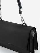 Ручка для сумки из натуральной кожи, регулируемая, с карабинами, 60±2 см × 1.2 см, цвет чёрный, серебряный - Фото 7