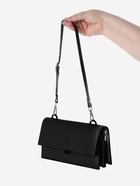 Ручка для сумки из натуральной кожи, регулируемая, с карабинами, 60±2 см × 1.2 см, цвет чёрный, серебряный - Фото 9