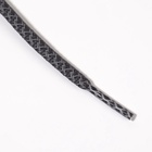 Шнурки для обуви, пара, круглые, со светоотражающим узором, d=6 мм, 110 (±10) см, серые, чёрные - Фото 4