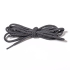 Шнурки для обуви, пара, круглые, со светоотражающим узором, d=6 мм, 110 (±10) см, серые, чёрные - Фото 5