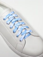 Шнурки для обуви, пара, плоские, 8 мм, 120 см, белые/голубые - Фото 8