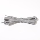 Шнурки для обуви, пара, плоские, со светоотражающим узором, 8 мм, 120 см, цвет серый - Фото 4