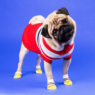 Свитер «Полоски», 2XL (ДС 41, ОШ 41, ОГ 36-60 см), красный