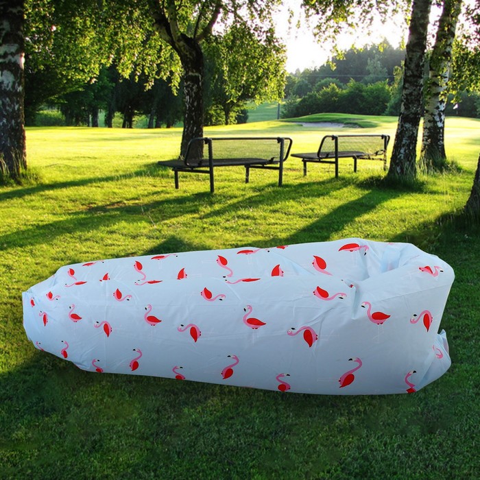 Надувной диван-шезлонг «Ламзак фламинго», 220 х 80 х 65 см, пляжный лежак