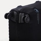 Чехол на чемодан на колёсах «Карта мира», 20" (S), с принтом, чёрный - Фото 5