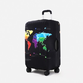Чехол на чемодан 24", цвет чёрный/разноцветный