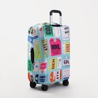 Чехол на чемодан 28", цвет голубой/разноцветный - фото 9200605