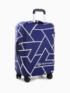 Чехол TEXTURA на чемодан на колёсах, 28" (L), с принтом, синий - Фото 3