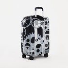 Чехол на чемодан 20", цвет чёрный/серый - фото 9200625