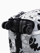 Чехол на чемодан на колёсах, 20" (S), с принтом, чёрный/серый - Фото 5