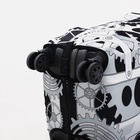 Чехол на чемодан на колёсах, 20" (S), с принтом, чёрный/серый - Фото 6