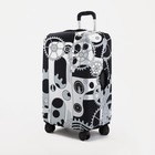 Чехол на чемодан 24", цвет чёрный/серый - фото 319390270