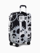 Чехол на чемодан на колёсах «Механизм», 28" (L), с принтом, чёрный - Фото 3