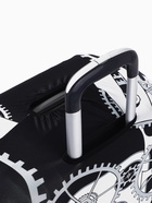 Чехол на чемодан на колёсах «Механизм», 28" (L), с принтом, чёрный - Фото 4