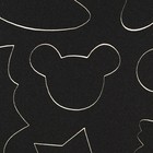 Набор фигурных заплаток ассорти, клеевые, лист 24,5 × 14,5 см, 18 шт, цвет чёрный - Фото 2