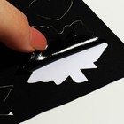 Набор фигурных заплаток ассорти, клеевые, лист 24,5 × 14,5 см, 18 шт, цвет чёрный - Фото 3