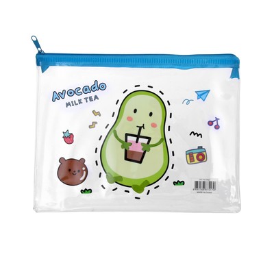 Папка на молнии А5 "Авокадо", МИКС