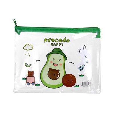 Папка на молнии А5 "Авокадо", МИКС