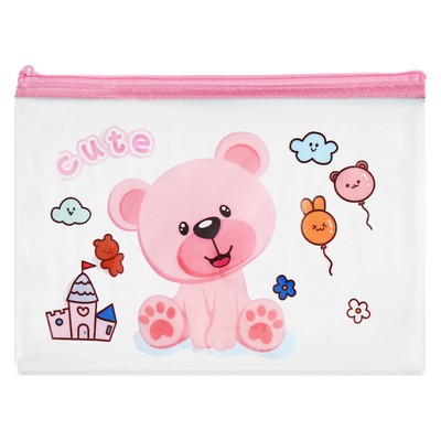 Папка на молнии А5 "Милашки", МИКС