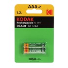 Аккумулятор Kodak, Ni-Mh, AAA, HR03-2BL, 1.2В, 850 мАч, блистер, 2 шт. - фото 10404443
